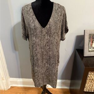 Snake Print Shift Dress